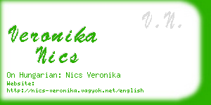 veronika nics business card